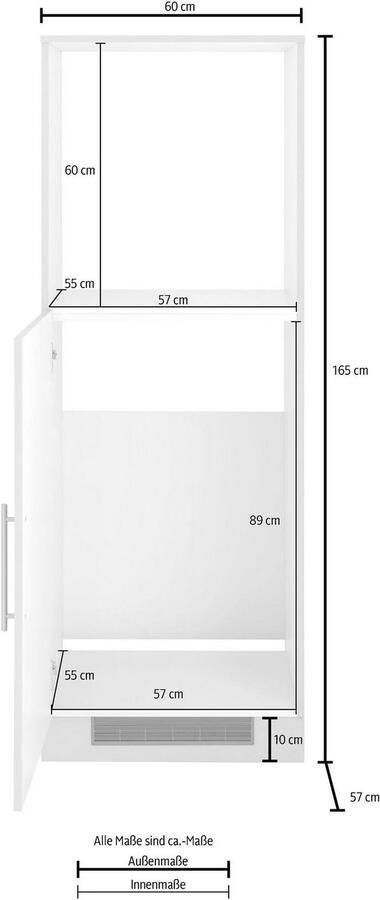 Wiho Küchen Oven- koelkastombouw Cali 60 cm breed