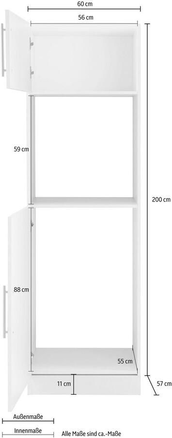 Wiho Küchen Oven- koelkastombouw Cali 60 cm breed - Foto 6