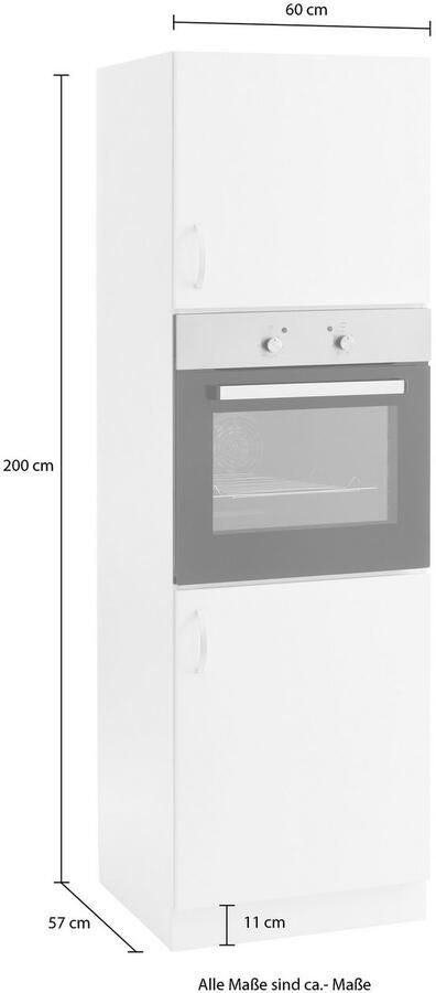 Wiho Küchen Ovenombouwkast Flexi Hoogte 200 cm