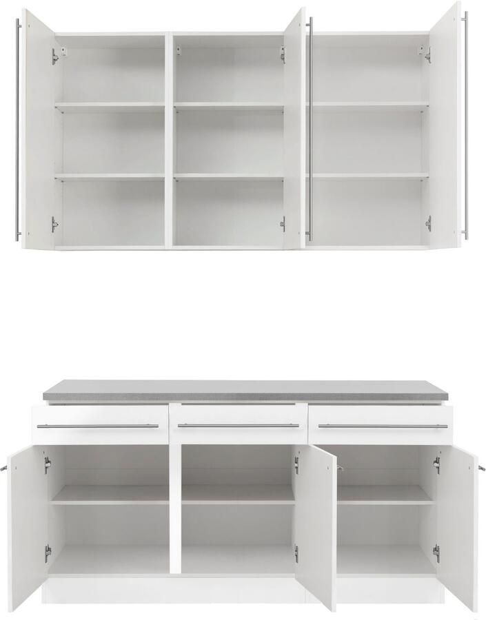 Wiho Küchen Pantry keuken Chicago zonder elektrische apparaten breedte 160 cm - Foto 3