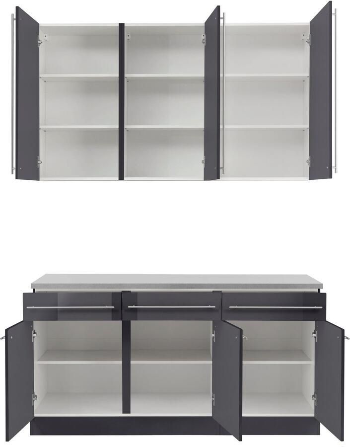 Wiho Küchen Pantry keuken Chicago zonder elektrische apparaten breedte 160 cm - Foto 3