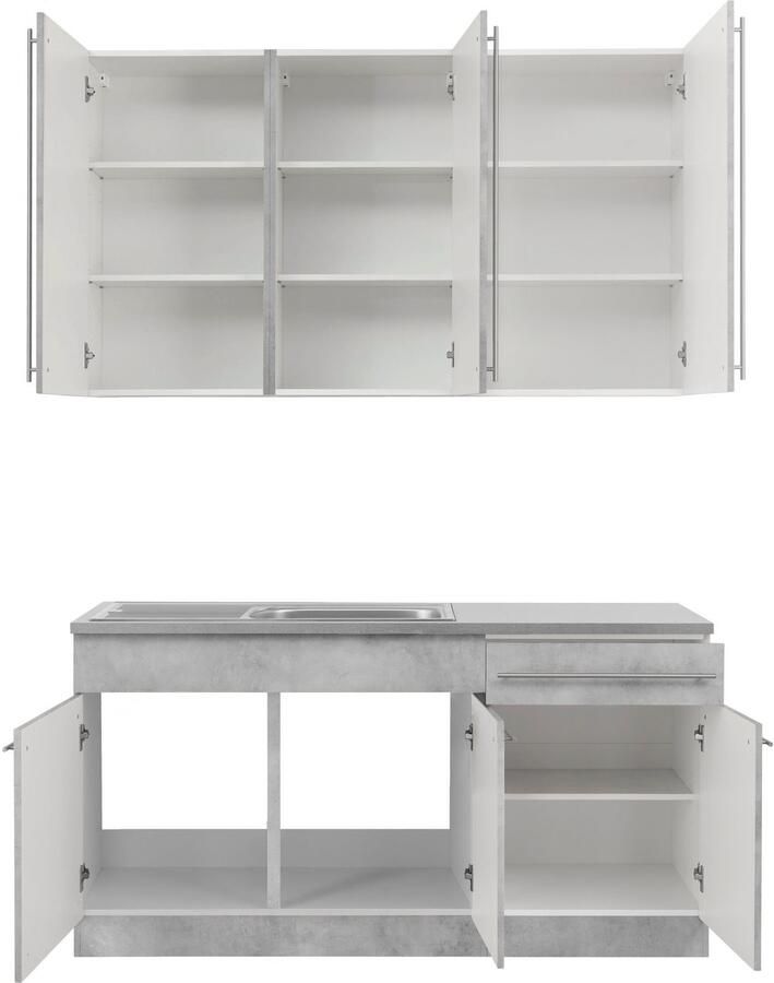 Wiho Küchen Pantry keuken Chicago zonder elektrische apparaten breedte 160 cm - Foto 3