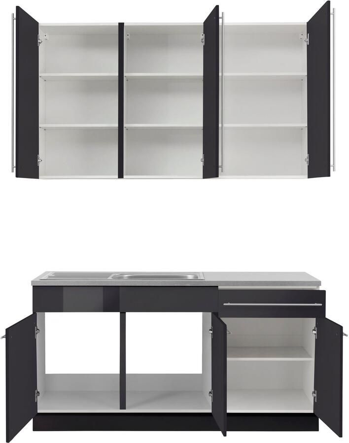 Wiho Küchen Pantry keuken Chicago zonder elektrische apparaten breedte 160 cm - Foto 3