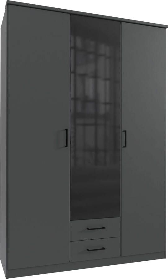 Wimex Draaideurkast Soest met gekleurde glazen deur naar keuze 135 of 180 cm breed