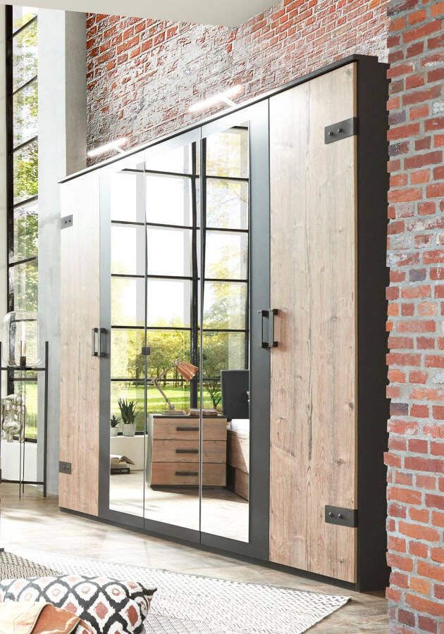 Wimex Kledingkast Stockholm rustieke uitstraling in industrieel ontwerp Made in Germany - Foto 15