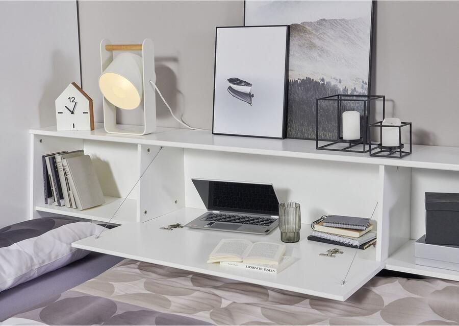 Wimex Aanbouwrek Norderney opbergruimte bureau desktop Aanvulling op het bed Norderney of ook als enkel stuk te plaatsen - Foto 2