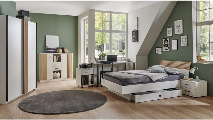 Wimex Bedframe Rügen Bed met trendy decorfolie in akoestische paneel-look - Foto 2