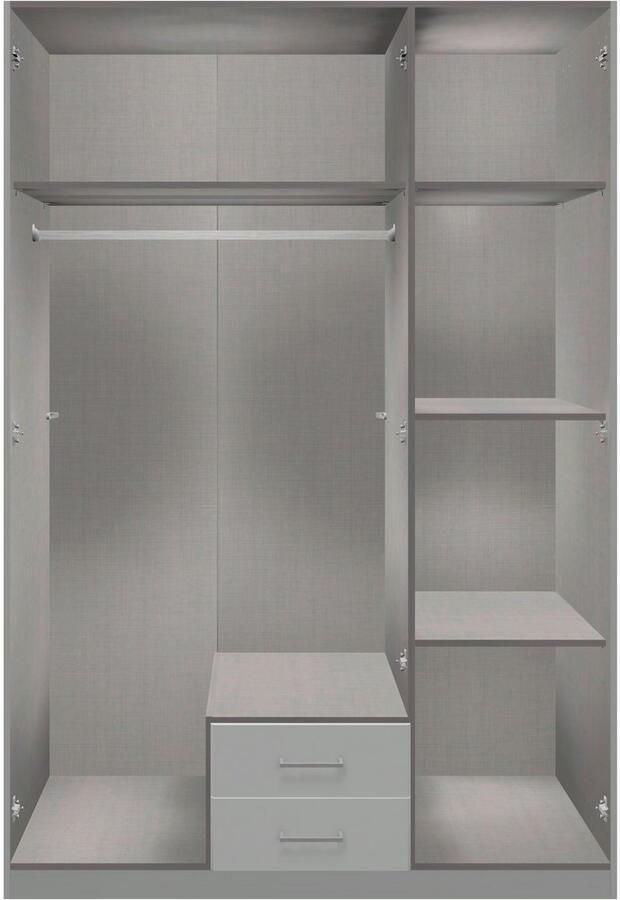 Wimex Draaideurkast Lübeck Akoestische lamellen look met spiegeldeuren 135 of 18 cm breed - Foto 5