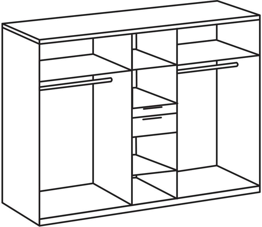 Wimex Draaideurkast Moldau kledingkast met spiegel slaapkamerkast bestseller Kies je interieur kant-en-klaar geconfigureerd in de kast - Foto 9
