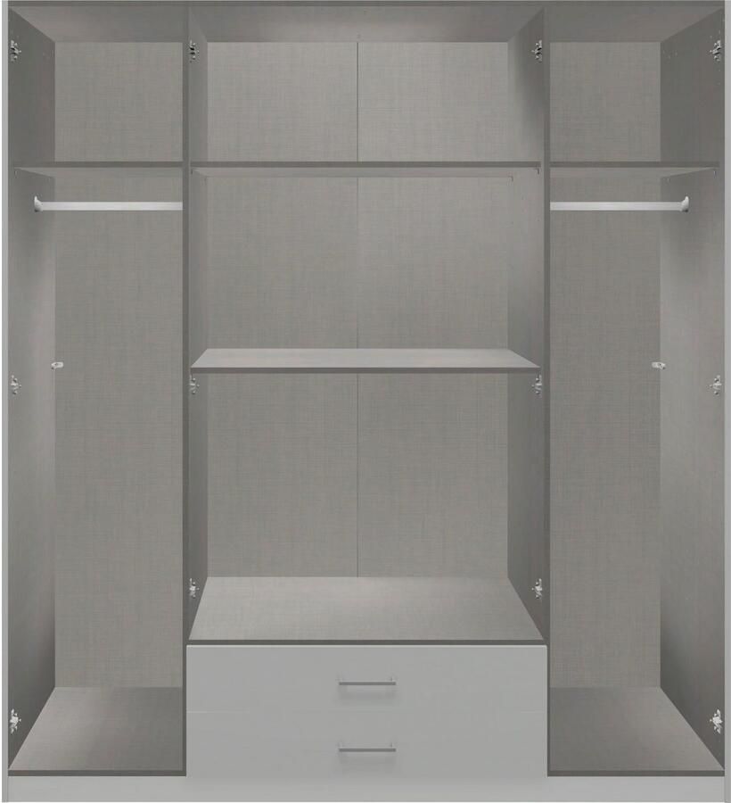 Wimex Draaideurkast Soest met gekleurde glazen deur naar keuze 135 of 180 cm breed - Foto 4