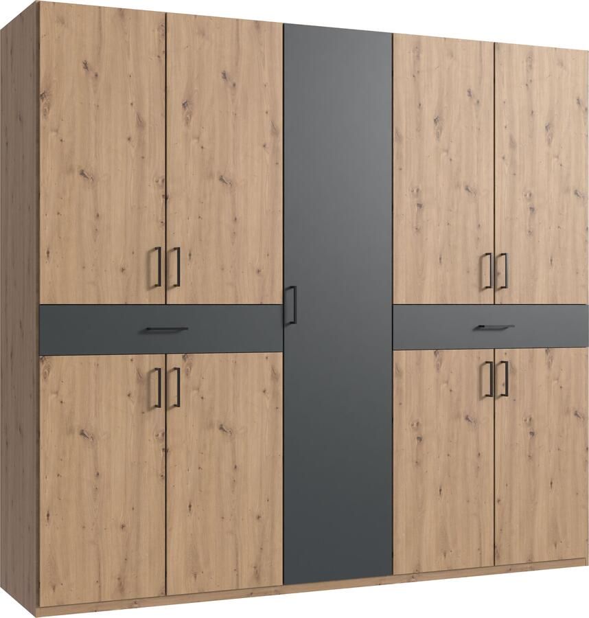 Wimex Draaideurkast Tibet kledingkast met veel opbergruimte grote kleurkeuze met elk 2 lades op een comfortabele toegangshoogte in 3 breedtes - Foto 16