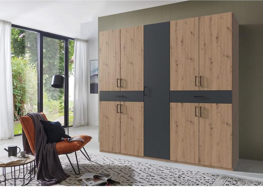 Wimex Draaideurkast Tibet kledingkast met veel opbergruimte grote kleurkeuze met elk 2 lades op een comfortabele toegangshoogte in 3 breedtes - Foto 9