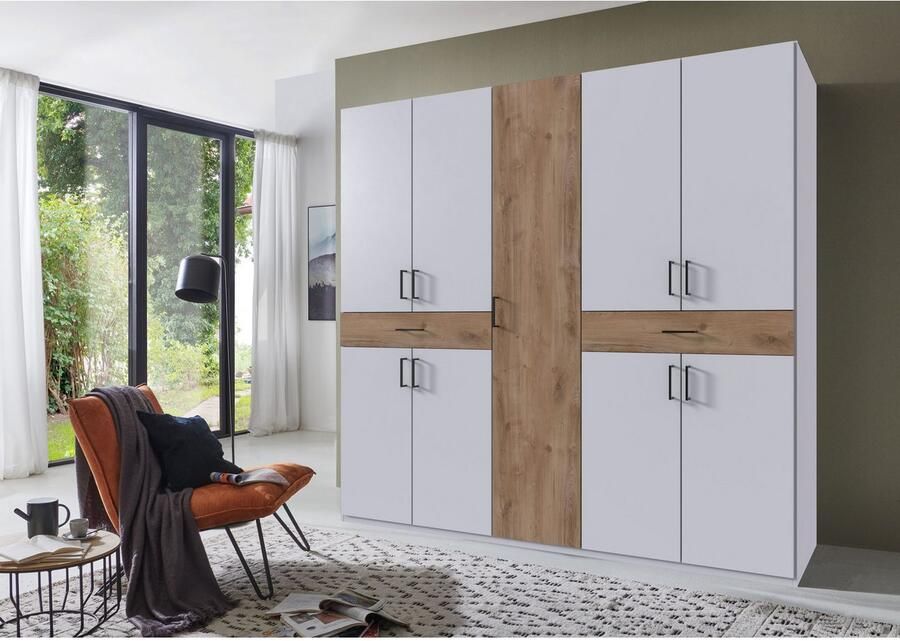 Wimex Draaideurkast Tibet kledingkast met veel opbergruimte grote kleurkeuze met elk 2 lades op een comfortabele toegangshoogte in 3 breedtes - Foto 9