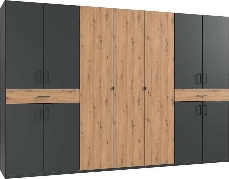 Wimex Draaideurkast Tibet kledingkast met veel opbergruimte grote kleurkeuze met elk 2 lades op een comfortabele toegangshoogte in 3 breedtes - Foto 16