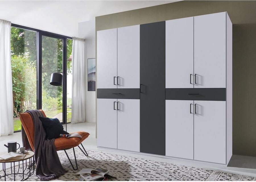 Wimex Draaideurkast Tibet kledingkast met veel opbergruimte grote kleurkeuze met elk 2 lades op een comfortabele toegangshoogte in 3 breedtes - Foto 9