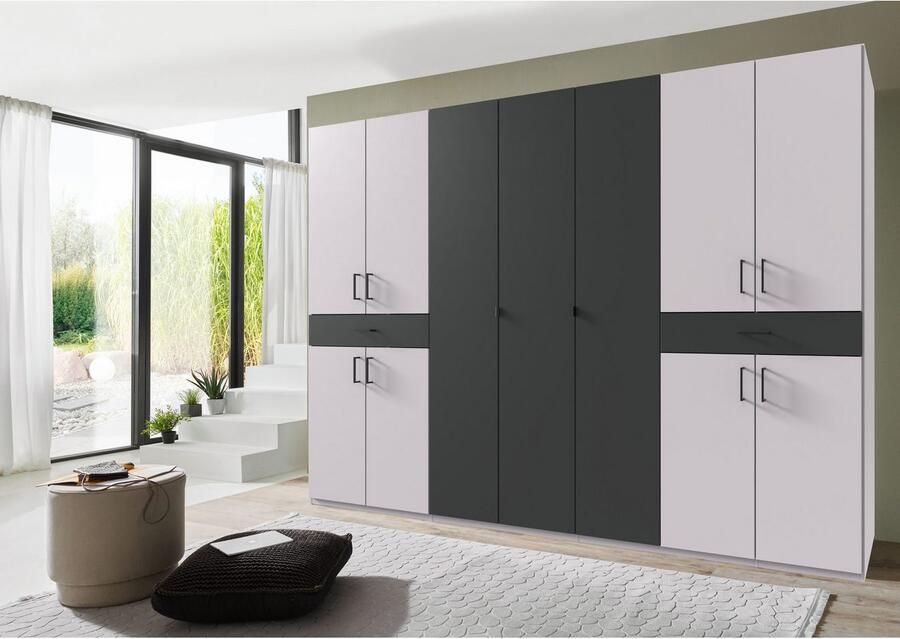 Wimex Draaideurkast Tibet kledingkast met veel opbergruimte grote kleurkeuze met elk 2 lades op een comfortabele toegangshoogte in 3 breedtes - Foto 8