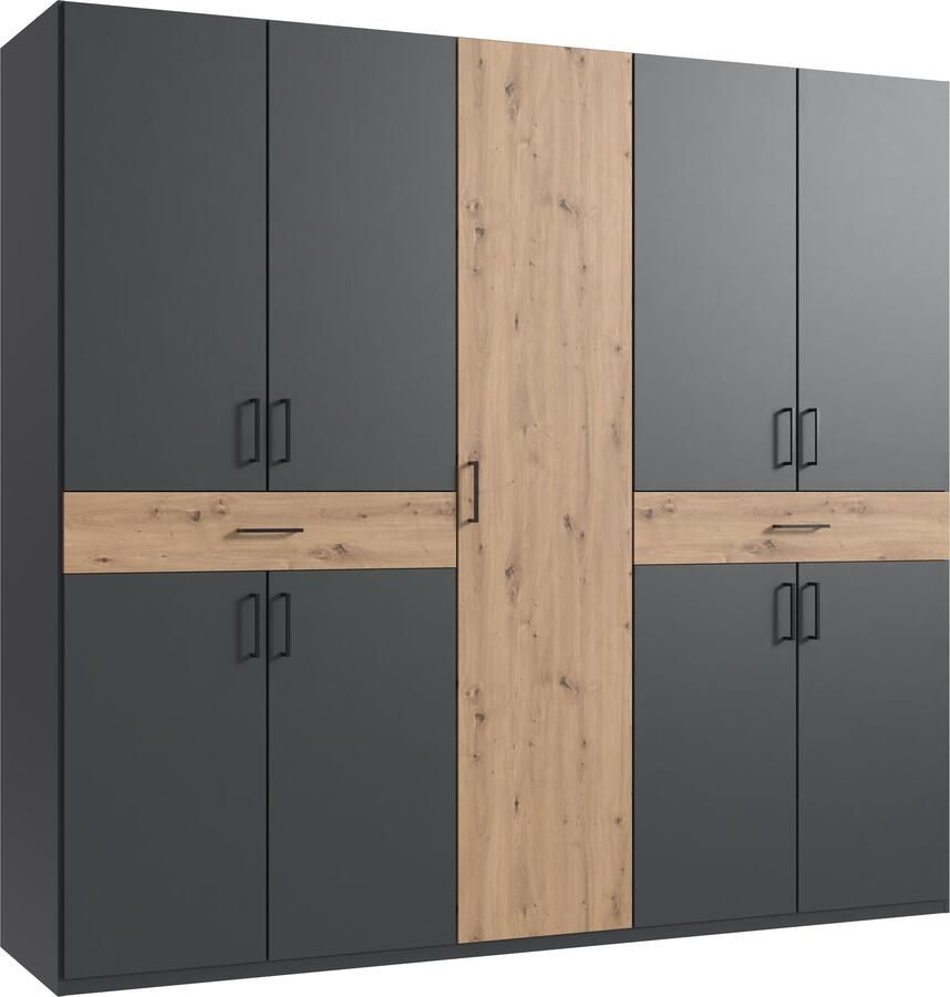 Wimex Draaideurkast Tibet kledingkast met veel opbergruimte grote kleurkeuze met elk 2 lades op een comfortabele toegangshoogte in 3 breedtes - Foto 16