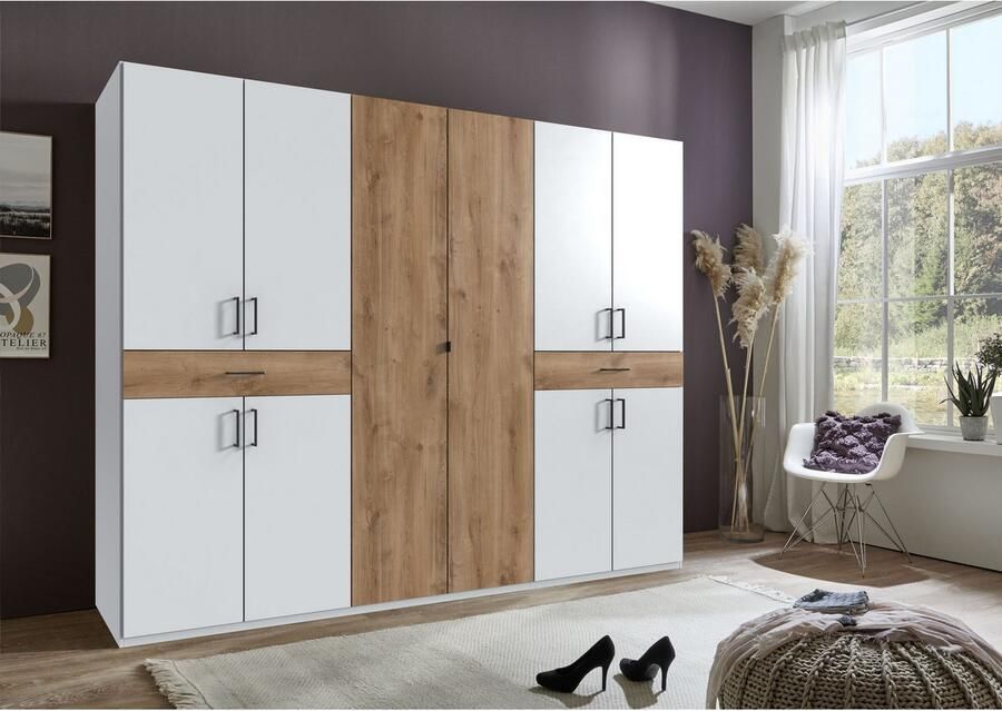 Wimex Draaideurkast Tibet kledingkast met veel opbergruimte grote kleurkeuze met elk 2 lades op een comfortabele toegangshoogte in 3 breedtes - Foto 9