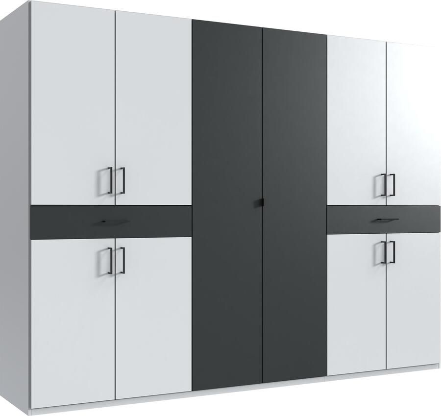 Wimex Draaideurkast Tibet kledingkast met veel opbergruimte grote kleurkeuze met elk 2 lades op een comfortabele toegangshoogte in 3 breedtes - Foto 16