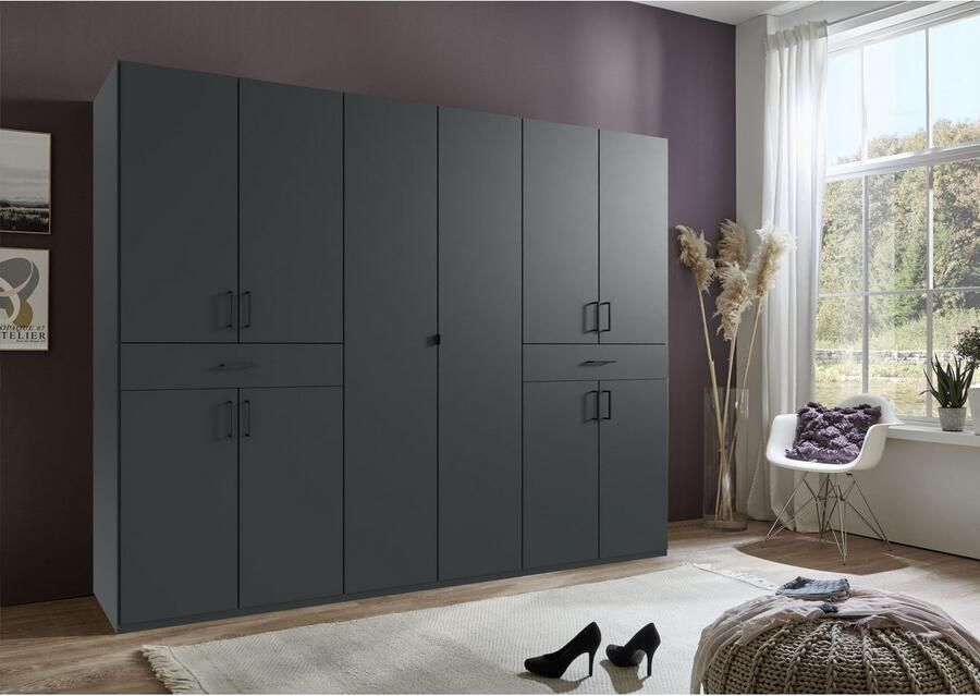 Wimex Draaideurkast Tibet kledingkast met veel opbergruimte grote kleurkeuze met elk 2 lades op een comfortabele toegangshoogte in 3 breedtes - Foto 9