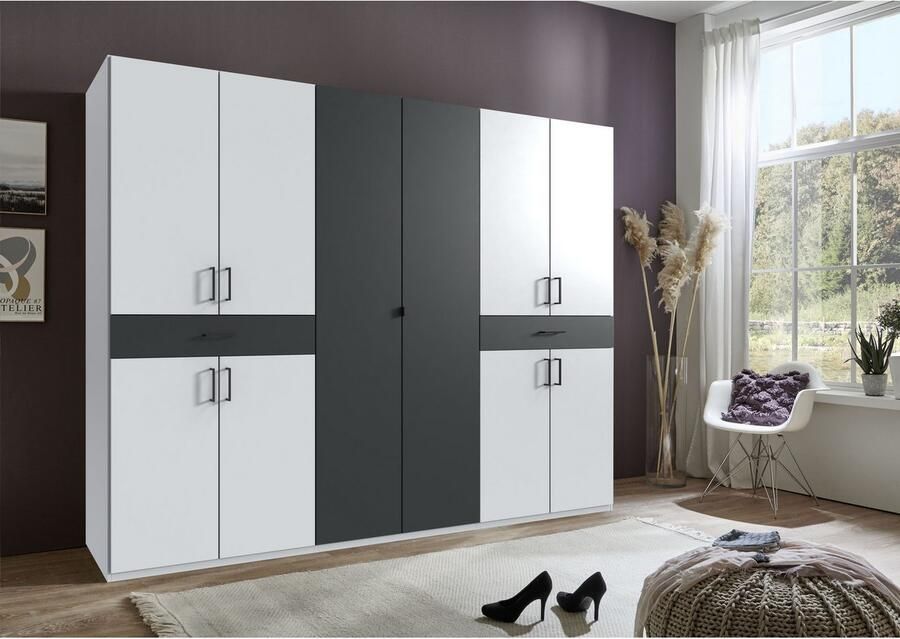 Wimex Draaideurkast Tibet kledingkast met veel opbergruimte grote kleurkeuze met elk 2 lades op een comfortabele toegangshoogte in 3 breedtes - Foto 9