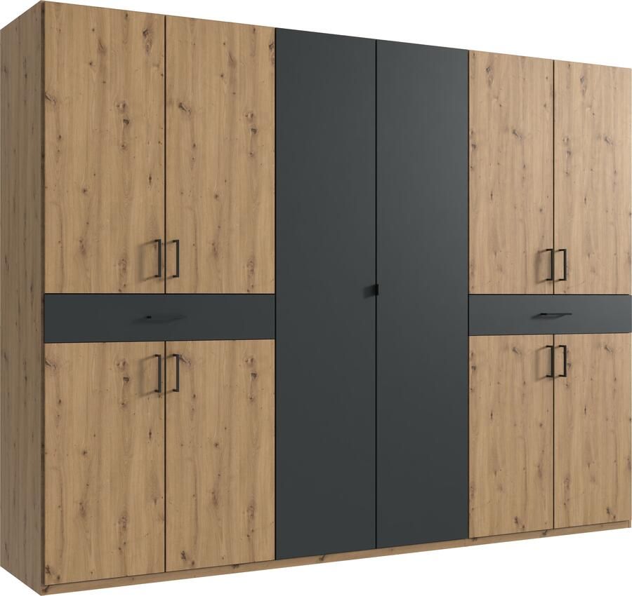 Wimex Draaideurkast Tibet kledingkast met veel opbergruimte grote kleurkeuze met elk 2 lades op een comfortabele toegangshoogte in 3 breedtes - Foto 16