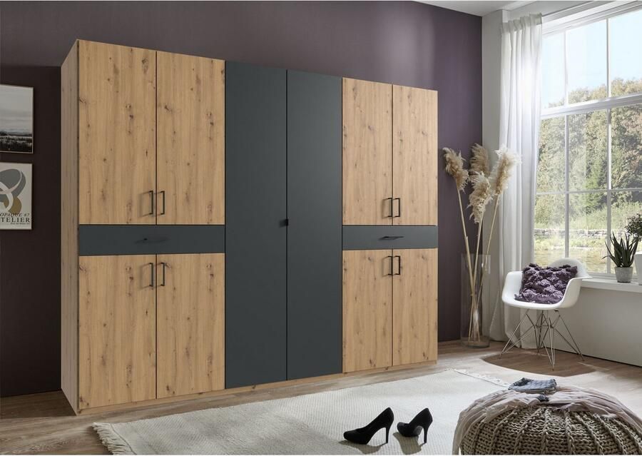 Wimex Draaideurkast Tibet kledingkast met veel opbergruimte grote kleurkeuze met elk 2 lades op een comfortabele toegangshoogte in 3 breedtes - Foto 9