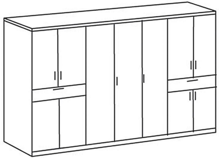 Wimex Draaideurkast Tibet kledingkast met veel opbergruimte grote kleurkeuze met elk 2 lades op een comfortabele toegangshoogte in 3 breedtes - Foto 7
