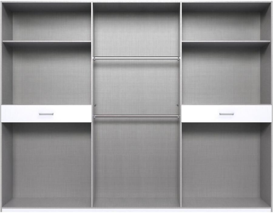 Wimex Draaideurkast Tibet kledingkast met veel opbergruimte grote kleurkeuze met elk 2 lades op een comfortabele toegangshoogte in 3 breedtes - Foto 7