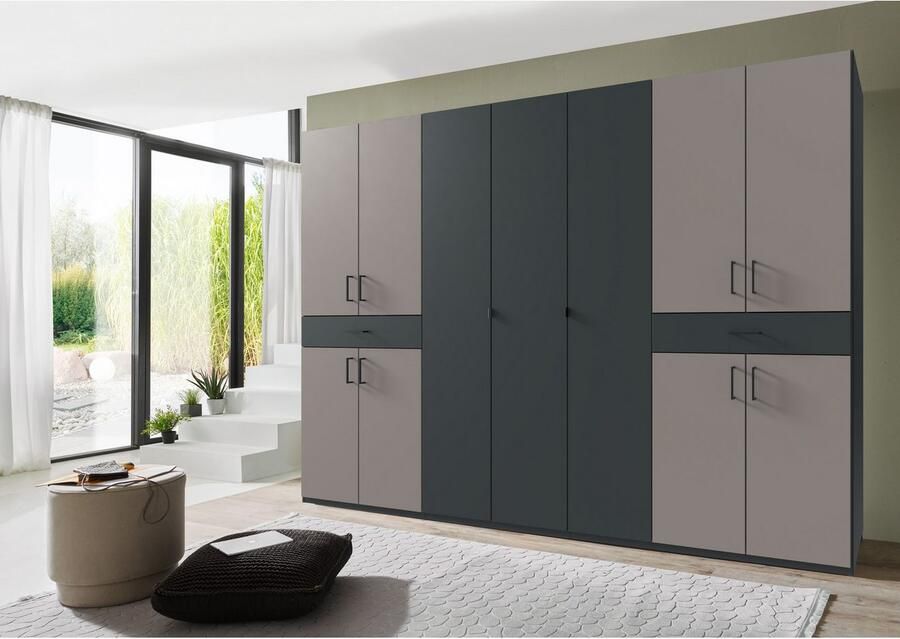 Wimex Draaideurkast Tibet kledingkast met veel opbergruimte grote kleurkeuze met elk 2 lades op een comfortabele toegangshoogte in 3 breedtes - Foto 7