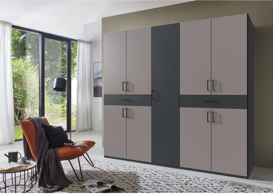 Wimex Draaideurkast Tibet kledingkast met veel opbergruimte grote kleurkeuze met elk 2 lades op een comfortabele toegangshoogte in 3 breedtes - Foto 8