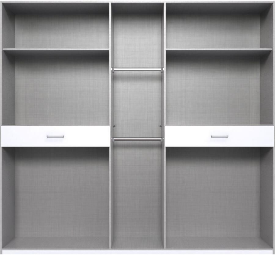 Wimex Draaideurkast Tibet kledingkast met veel opbergruimte grote kleurkeuze met elk 2 lades op een comfortabele toegangshoogte in 3 breedtes - Foto 6