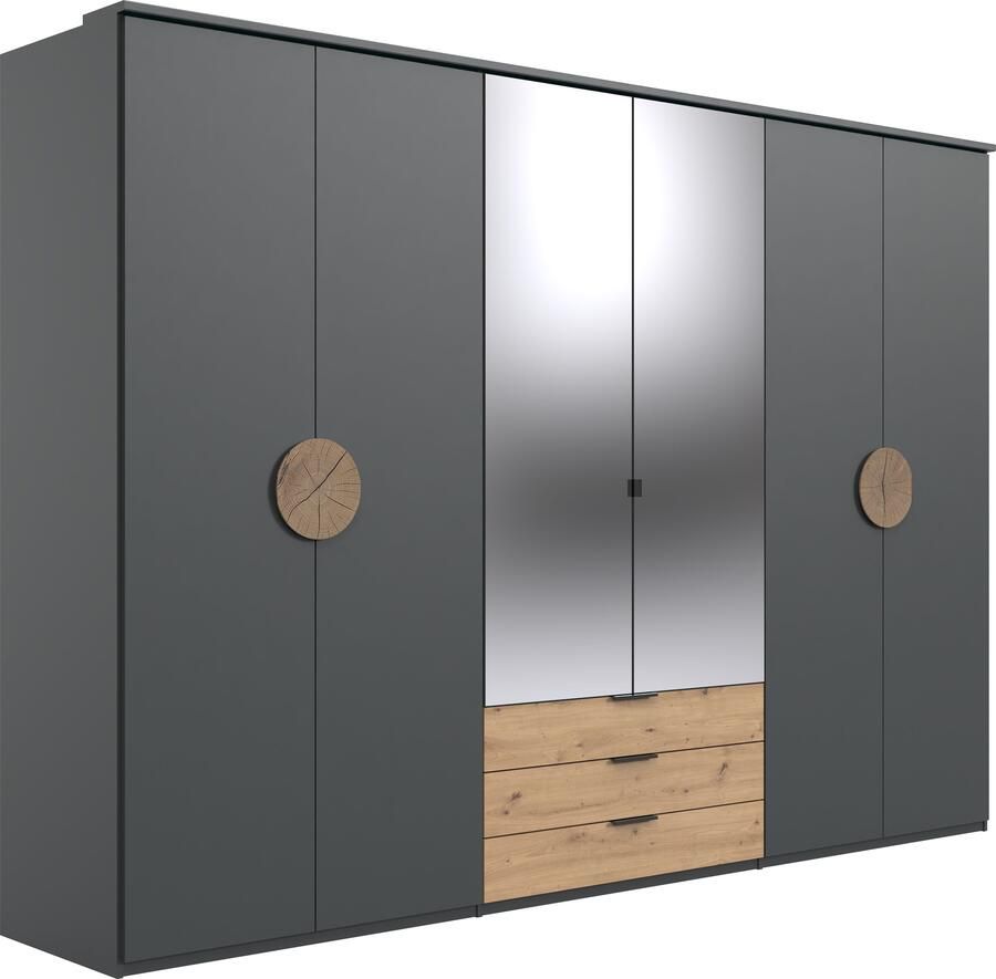 Wimex Draaideurkast Toscana Met aantrekkelijke grepen in massief hout-look 225 of 270 cm breed - Foto 1