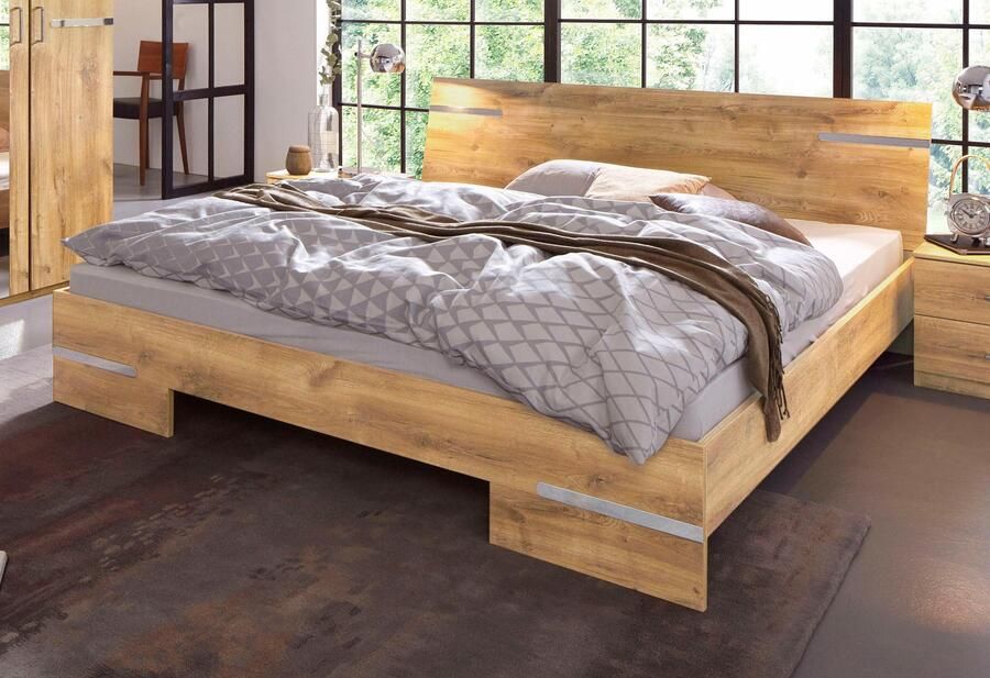 Wimex Futonbed Anna Bed Made in Germany met chroomkleurige details in hoofd- en voetdeel 3 breedtes om uit te kiezen - Foto 5