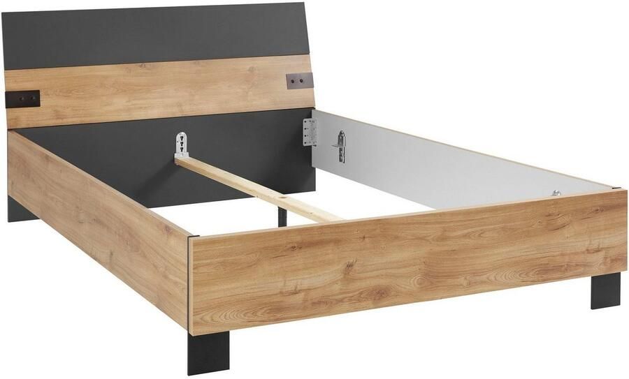 Wimex Futonbed Malmö Bed Made in Germany in populaire industriële look 3 breedtes om uit te kiezen - Foto 5