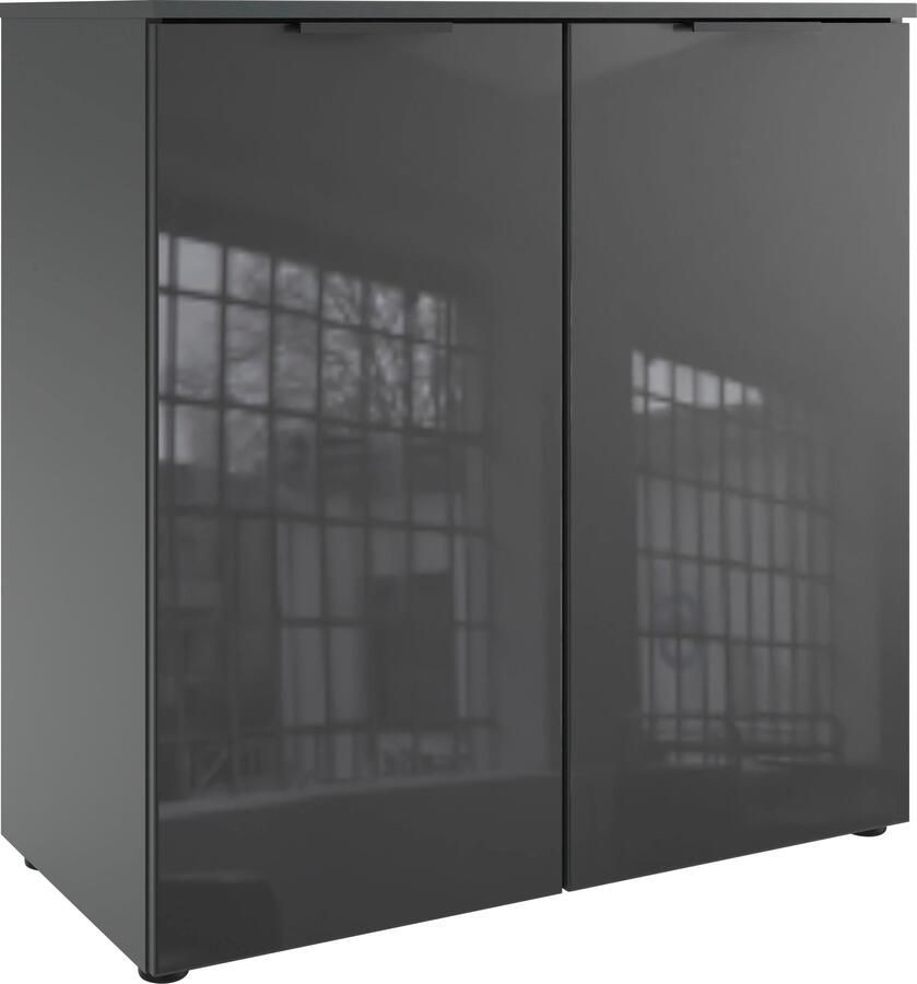 Wimex Kast Level36 black C by fresh to go met glaselementen voor soft-closefunctie 81 cm breed - Foto 3