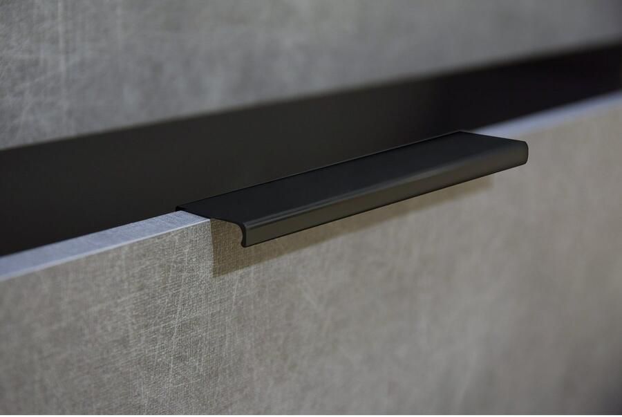 Wimex Kast met laden en deuren Leonberg sideboard 2-deurs met 4 lades met glazen front b d h 130 41 83 cm zwarte metalen handgrepen - Foto 3