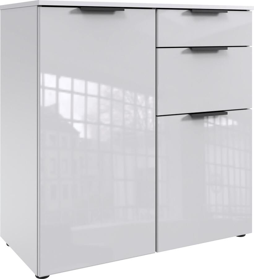 Wimex Kast met laden en deuren Level36 black C by fresh to go met glaselementen voor soft-closefunctie 81 cm breed - Foto 5