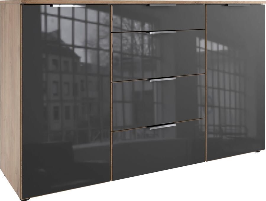 Wimex Kast met laden en deuren Level36 C by fresh to go met glaselementen voor soft-closefunctie 135 cm breed - Foto 5