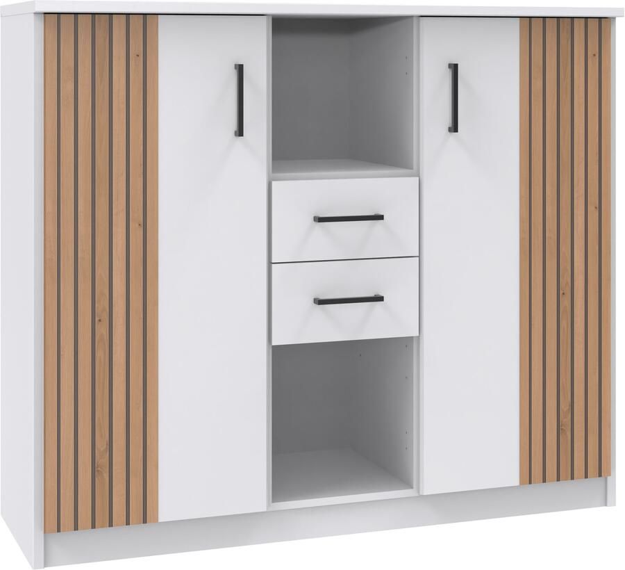 Wimex Kast met laden en deuren Rügen met trendy decorfolie akoestisch paneel-look - Foto 2