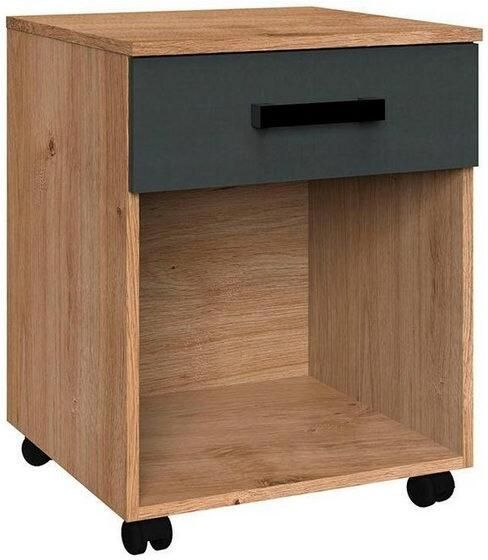 Wimex Kastje op wieltjes Liverpool bureaucontainer Made in Germany 1 lade en 1 open vak 46 45 59cm serie in industrieel ontwerp - Foto 3