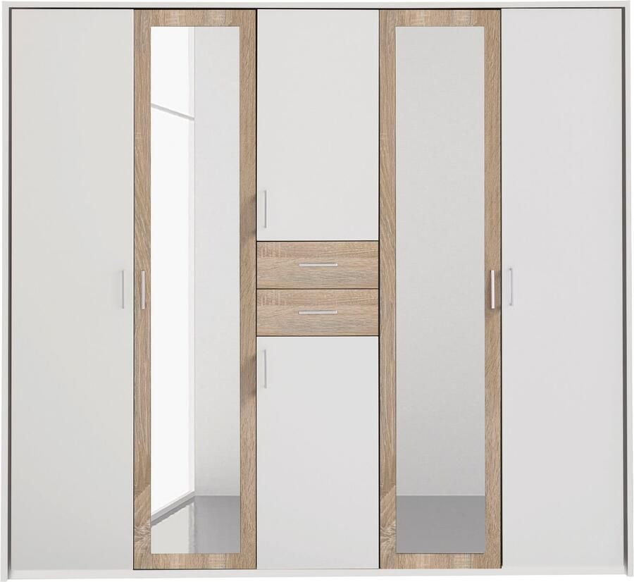 Wimex Kledingkast Diver draaideurkast met spiegel 180 225 of 270cm breed Bestseller slaapkamerkast optioneel met 3 binneninrichtingen - Foto 6