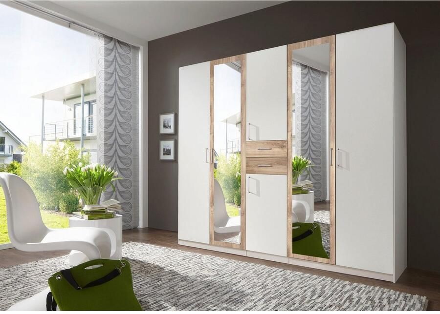 Wimex Kledingkast Diver draaideurkast met spiegel 180 225 of 270cm breed Bestseller slaapkamerkast optioneel met 3 binneninrichtingen - Foto 10