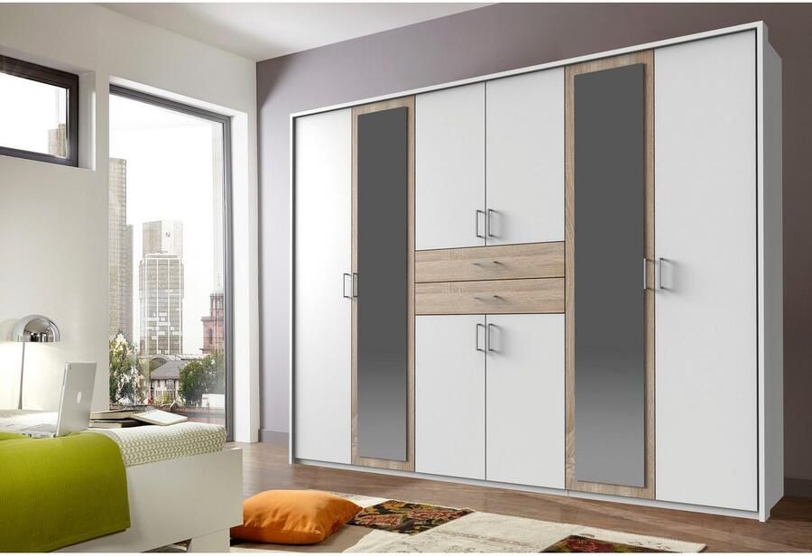 Wimex Kledingkast Diver draaideurkast met spiegel 180 225 of 270cm breed Bestseller slaapkamerkast optioneel met 3 binneninrichtingen - Foto 8