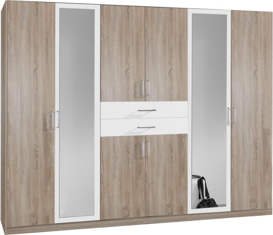 Wimex Kledingkast Diver draaideurkast met spiegel 180 225 of 270cm breed Bestseller slaapkamerkast optioneel met 3 binneninrichtingen - Foto 15