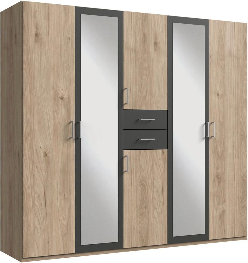 Wimex Kledingkast Diver draaideurkast met spiegel 180 225 of 270cm breed Bestseller slaapkamerkast optioneel met 3 binneninrichtingen - Foto 16