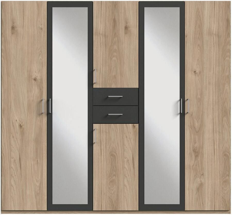 Wimex Kledingkast Diver draaideurkast met spiegel 180 225 of 270cm breed Bestseller slaapkamerkast optioneel met 3 binneninrichtingen - Foto 6