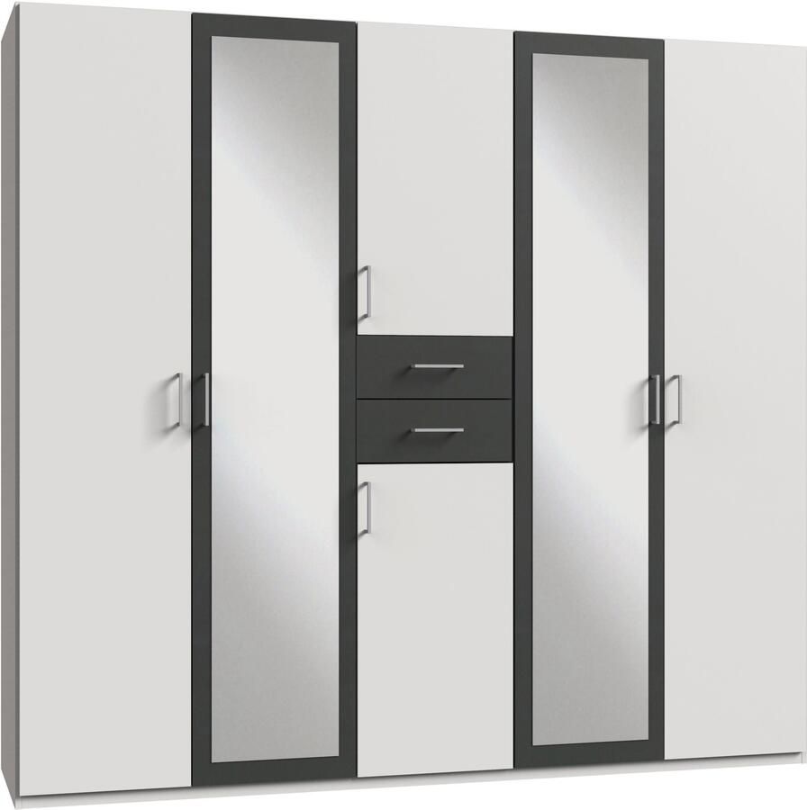 Wimex Kledingkast Diver draaideurkast met spiegel 180 225 of 270cm breed Bestseller slaapkamerkast optioneel met 3 binneninrichtingen - Foto 17