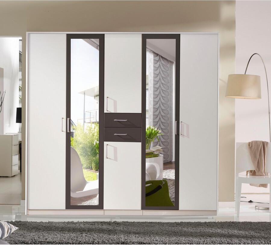 Wimex Kledingkast Diver draaideurkast met spiegel 180 225 of 270cm breed Bestseller slaapkamerkast optioneel met 3 binneninrichtingen - Foto 9