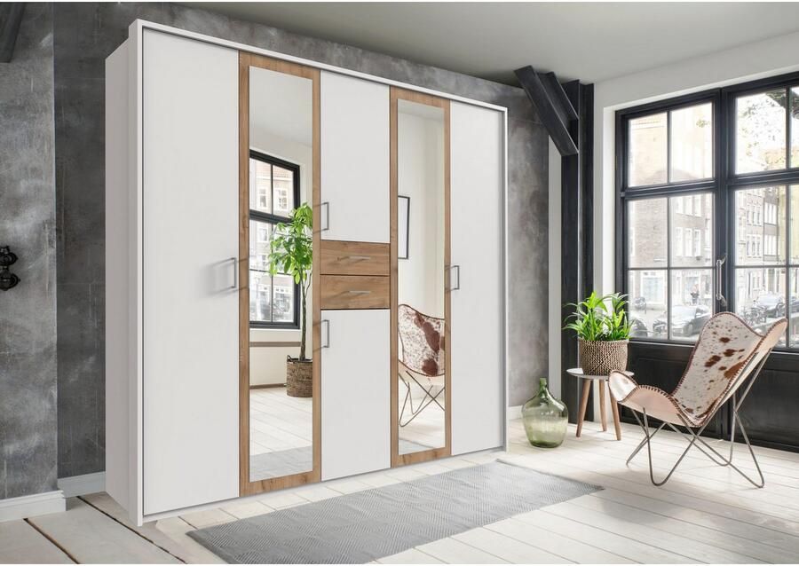 Wimex Kledingkast Diver draaideurkast met spiegel 180 225 of 270cm breed Bestseller slaapkamerkast optioneel met 3 binneninrichtingen - Foto 8